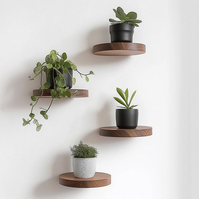 Hanah Home Raf282 Estantería de Pared de Madera Decorativa (4 Piezas) Hanah Home Raf282 Estantería de Pared de Madera Decorativa (4 Piezas)